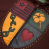 Libertas Crest hoodie met rits, gewassen bruin