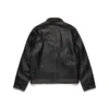 Libertas Crest leren jas, gewassen zwart