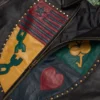 Libertas Crest leren jas, gewassen zwart