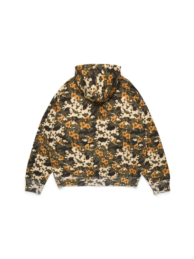 Libertas hoodie met bloemenprint en rits