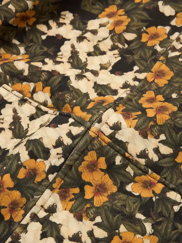 Libertas hoodie met bloemenprint en rits