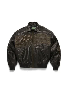 Libertas leren jas met studs