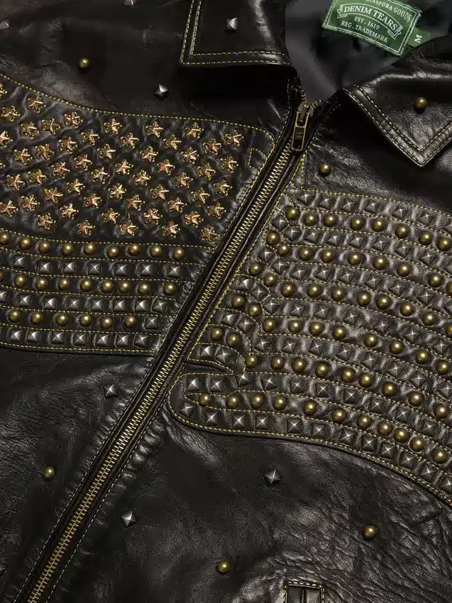 Libertas leren jas met studs