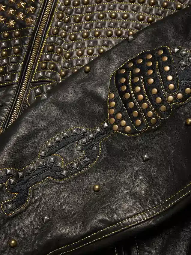 Libertas leren jas met studs