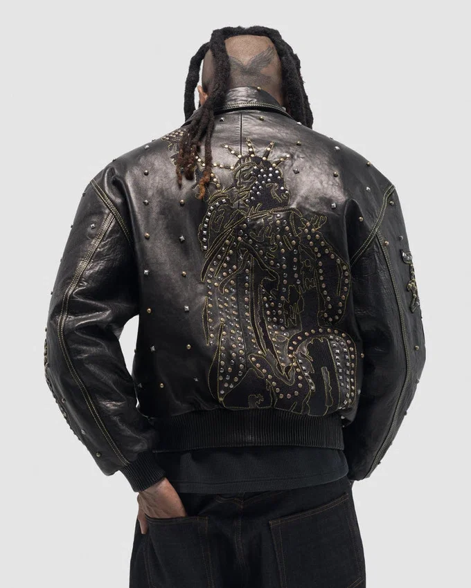 Libertas leren jas met studs