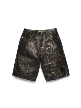 Libertas leren short met studs
