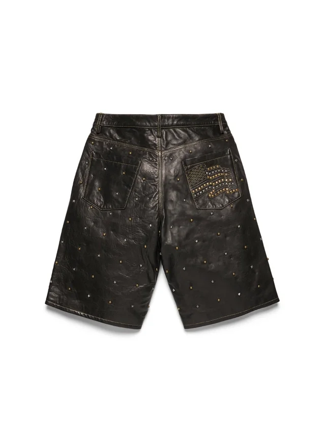 Libertas leren short met studs