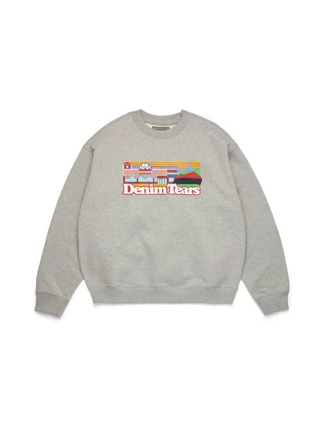 Liberty Rock Skyline-trui met ronde hals, grijs