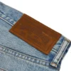 Lichtgewassen katoenen Denim-short met Cotton Wreath-motief