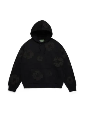Mono Cotton Wreath Hoodie, zwart
