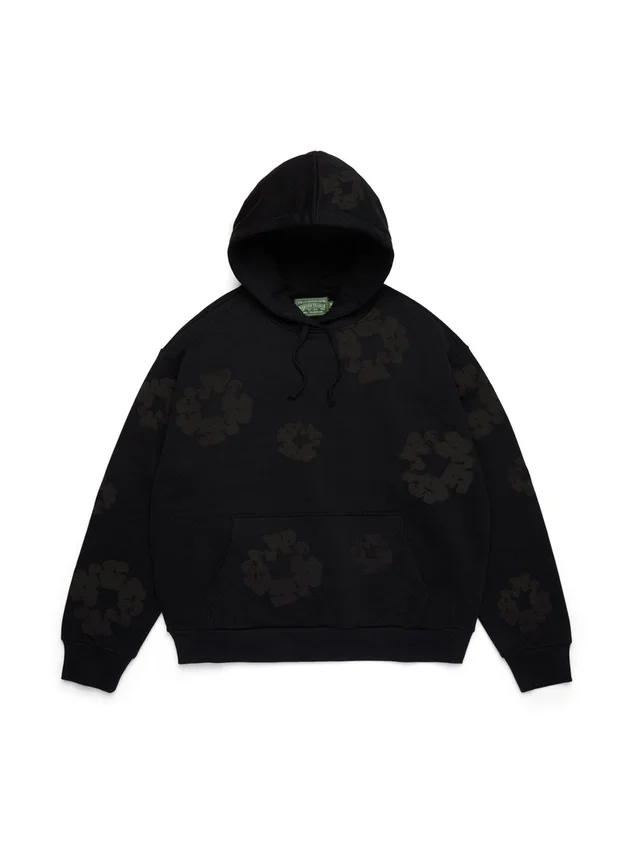 Mono Cotton Wreath Hoodie, zwart