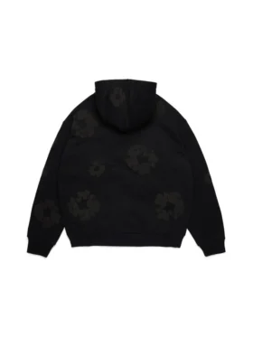Mono Cotton Wreath Hoodie, zwart