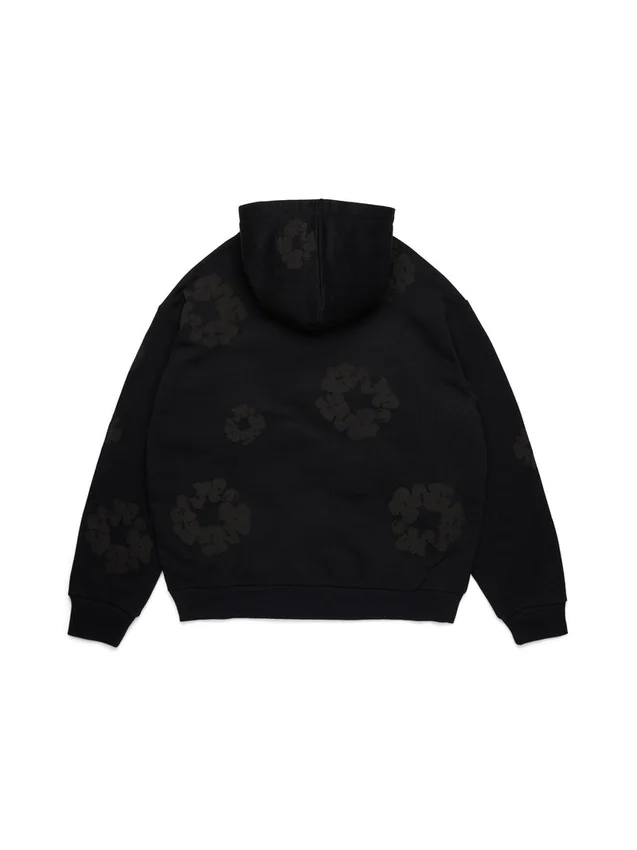 Mono Cotton Wreath Hoodie, zwart