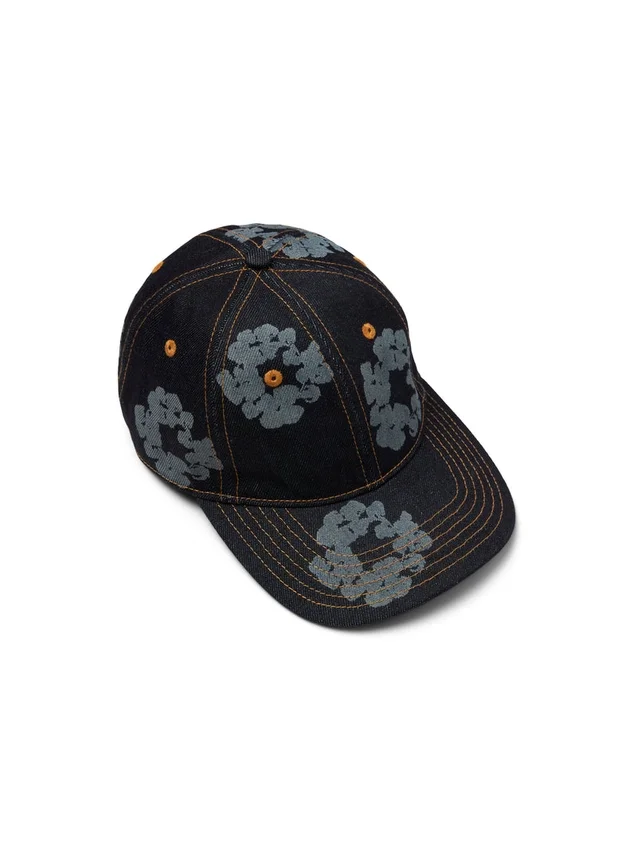 Mono Cotton Wreath Raw Denim-pet, gewaschen indigo