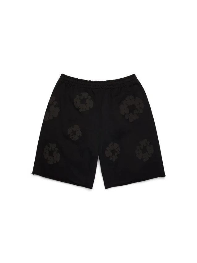 Mono Cotton Wreath Sweatshorts Zwart