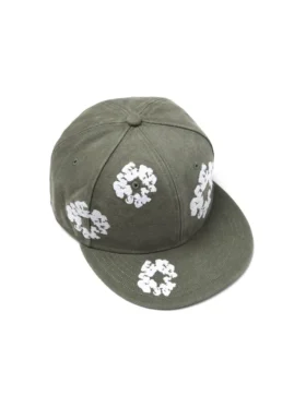 New Era 59FIFTY Cotton Wreath canvas fitted pet met katoenen krans, olijfgroen