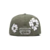 New Era 59FIFTY Cotton Wreath canvas fitted pet met katoenen krans, olijfgroen