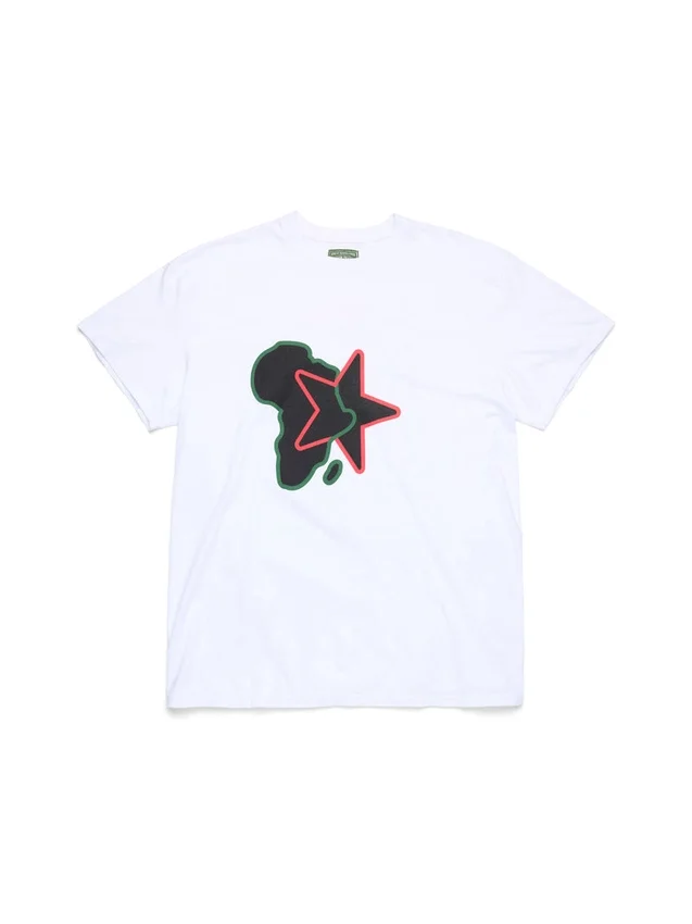 Pan-African Star T-shirt Wit