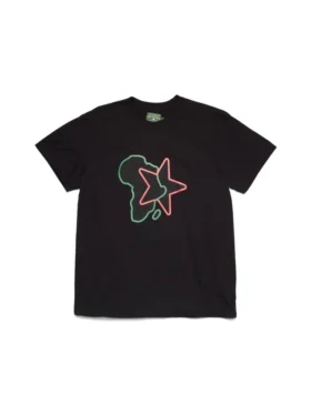 Pan-African Star T-shirt Zwart