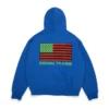 Pan-Afrikaanse hoodie met rits, blauw