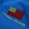 Pan-Afrikaanse hoodie met rits, blauw