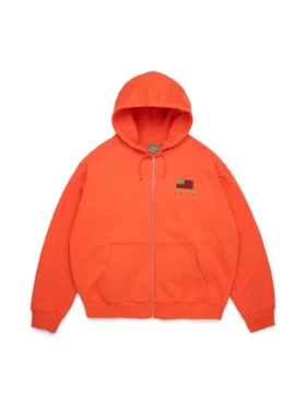 Pan-Afrikaanse hoodie met rits, oranje