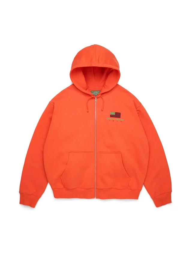 Pan-Afrikaanse hoodie met rits, oranje
