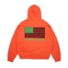 Pan-Afrikaanse hoodie met rits, oranje