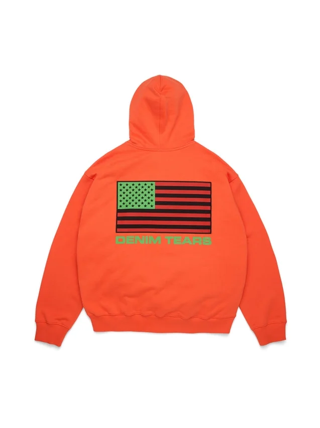 Pan-Afrikaanse hoodie met rits, oranje