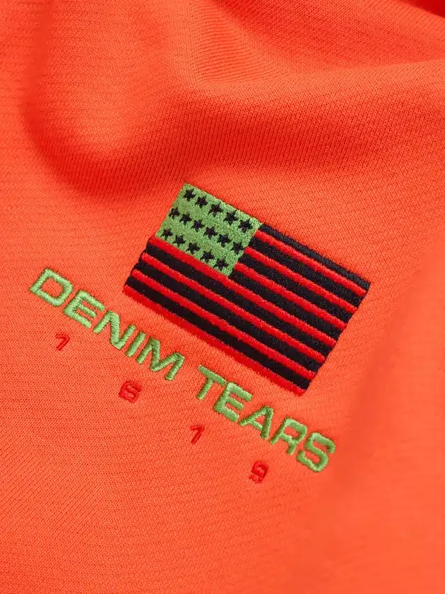 Pan-Afrikaanse hoodie met rits, oranje