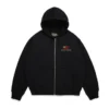 Pan-Afrikaanse hoodie met rits, zwart