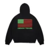 Pan-Afrikaanse hoodie met rits, zwart