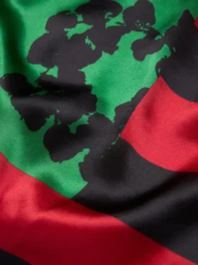 Pan-Afrikaanse kransvlag-sjaal rood/zwart/groen