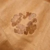 Patchwork leren/suède Cotton Wreath Hoodie, bruin