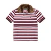 Polo met panterbontkraag, rood