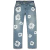 Rechte Cotton Wreath-denimbroek, lichte wassing