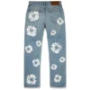 Rechte Cotton Wreath-denimbroek, lichte wassing