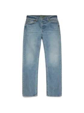 Rechte Denim-broek, lichte wassing