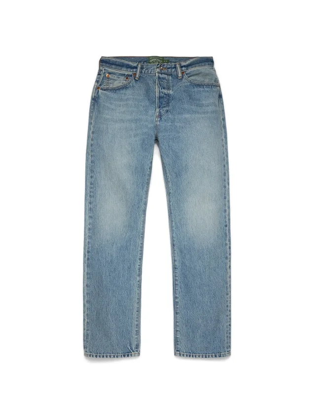 Rechte Denim-broek, lichte wassing