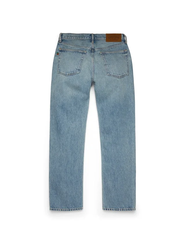 Rechte Denim-broek, lichte wassing