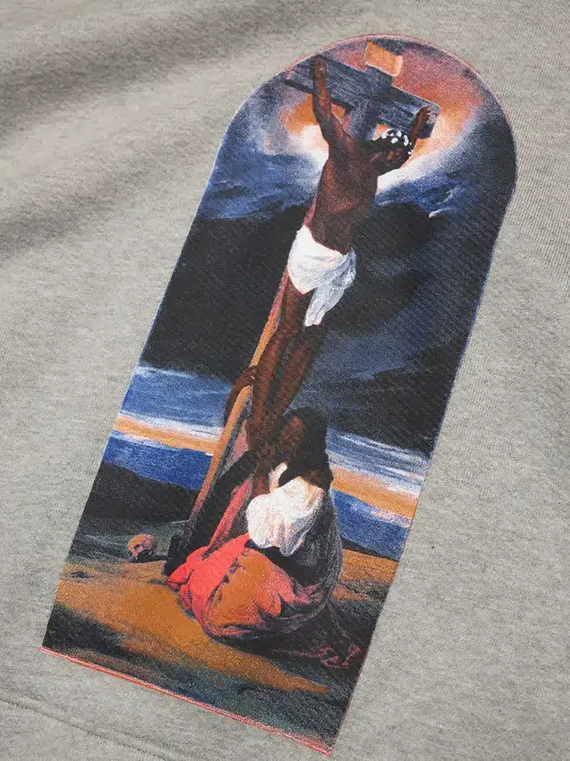 Seizoensgebonden bijbelse hoodie, grijs