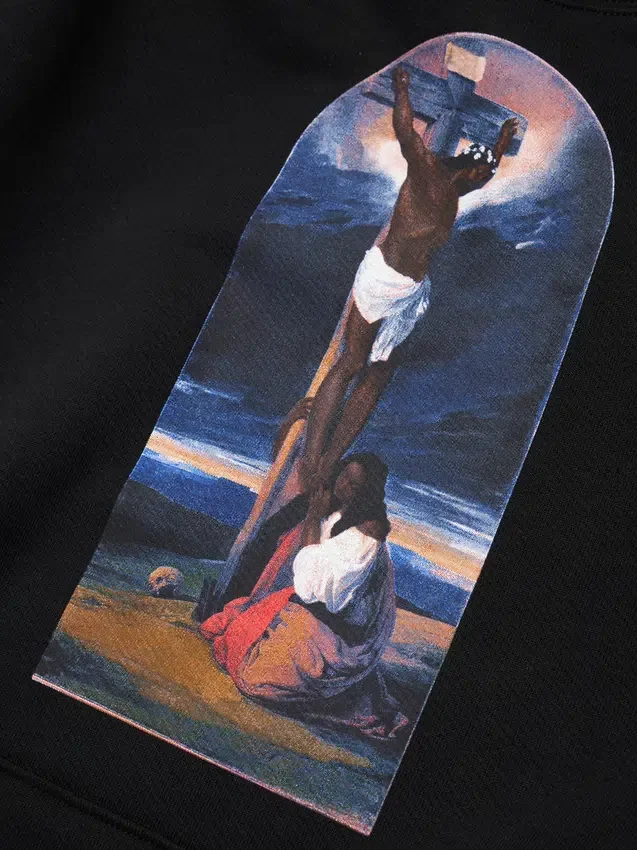 Seizoensgebonden bijbelse hoodie, zwart
