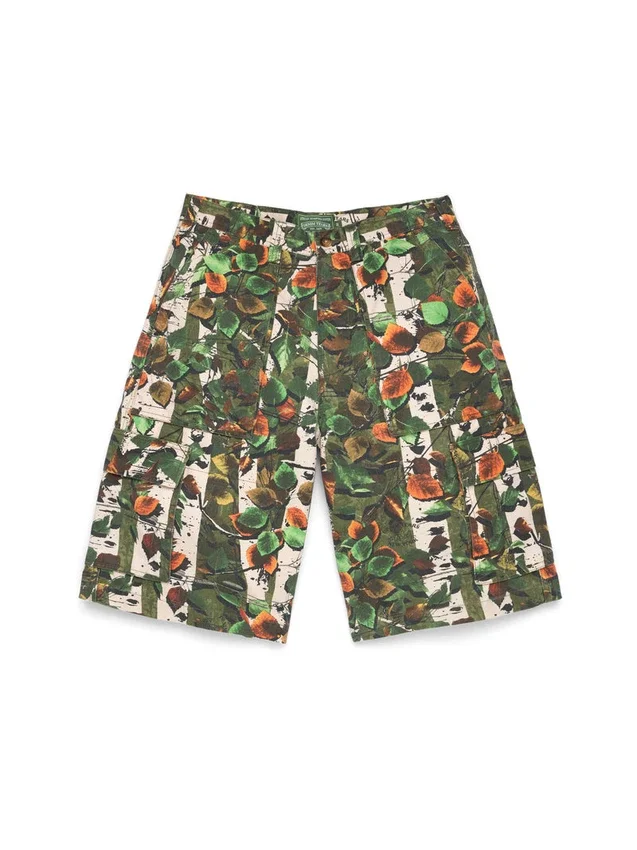 Seizoensgebonden cargoshort in camouflage