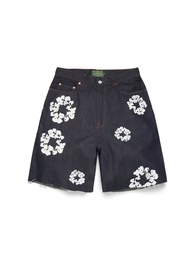 Selvedge Cotton Wreath Denimshort