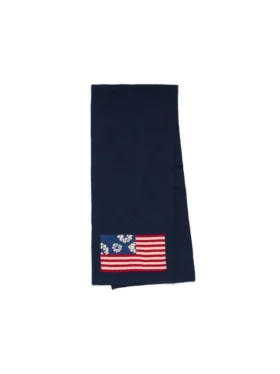 Sjaal met pan-Afrikaanse vlag en kransen, marineblauw