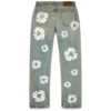 Straight Cotton Wreath-denimbroek met ‘Dirty Wash’-effect
