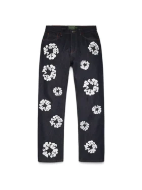 Straight Cotton Wreath-denimbroek met selvedge