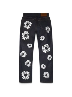 Straight Cotton Wreath-denimbroek met selvedge