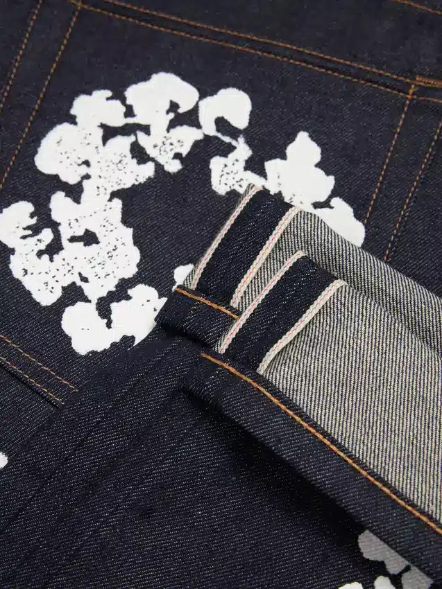 Straight Cotton Wreath-denimbroek met selvedge