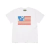 T-shirt met vlag en krans, wit